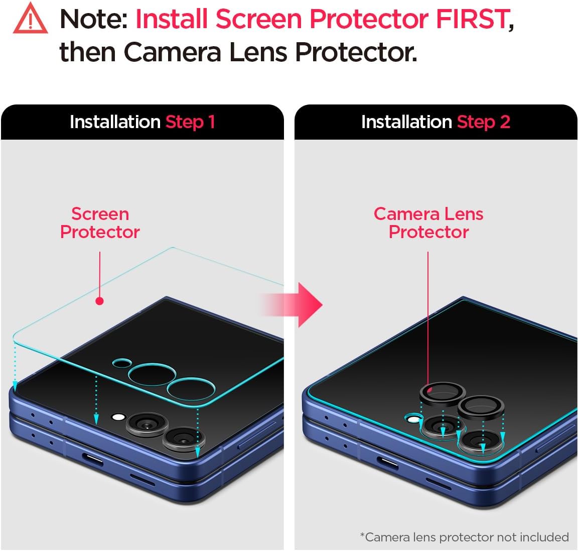 Thumbnail 3 de Spigen Glas.tR EZ Fit verre trempé pour Samsung Galaxy Z Flip7 (2 pièces) – dureté 9H, kit d’installation inclus