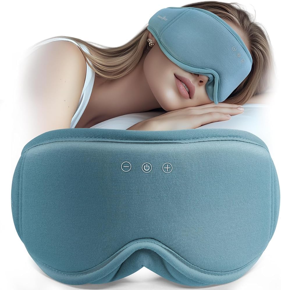 Detalle de MUSICOZY Schlafmaske mit Kopfhörer – 3D-Dunkelheit und Bluetooth 5.4 für erholsamen Schlaf
