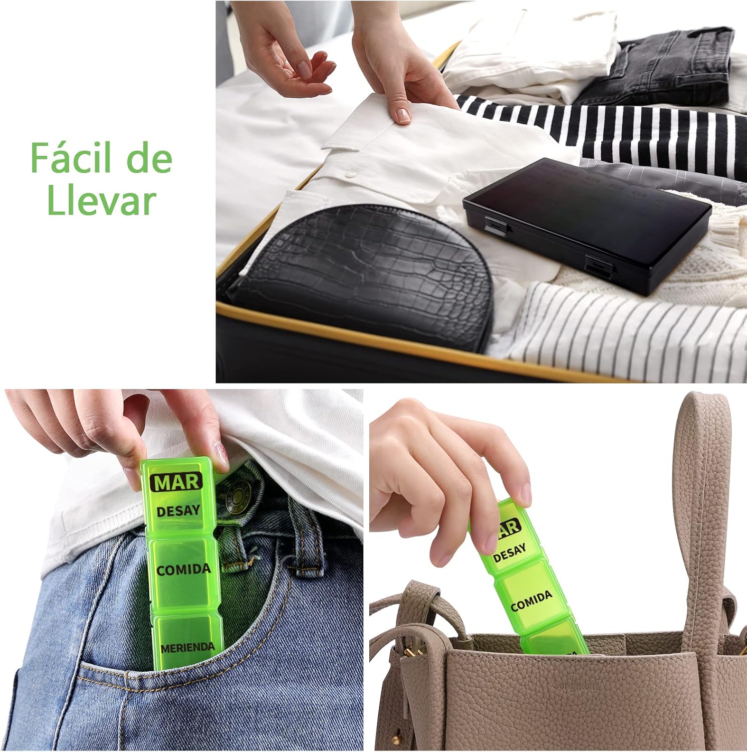 Thumbnail 6 de Pastillero Semanal 4 tomas Español 28 compartimentos