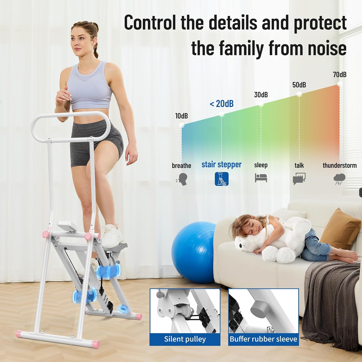 Detalle 2 de HXD-ERGO Stair Stepper 6-Level Resistance Climber
