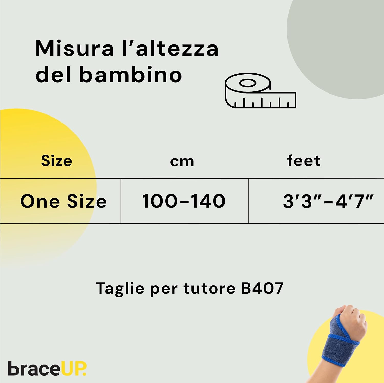 Detalle 2 de Tutore da polso bambini 100-140 cm BraceUP