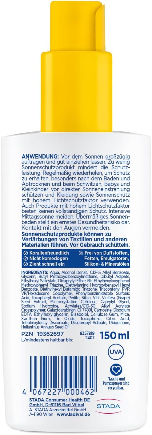 Detalle 2 de Ladival Sonnenschutz Spray LSF 30 für Sonnenallergie