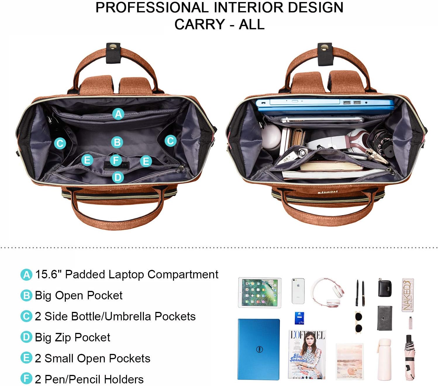 Thumbnail 3 de LOVEVOOK laptop backpack for 15.6 inch