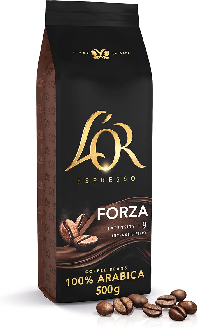 Detalle de L'OR Espresso Forza Café en Grano 100% Arábica ☕ 500g