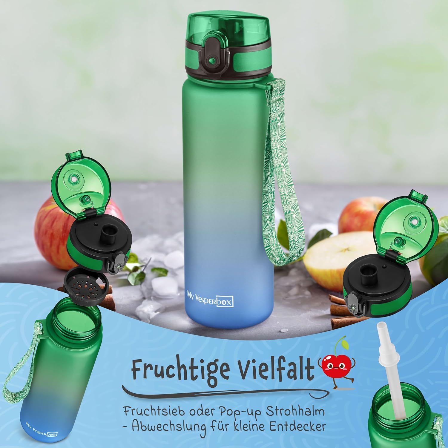 Thumbnail 2 de My Vesperbox Trinkflasche Kinder 500ML – auslaufsicher, BPA-frei, inkl. Ersatzdichtung
