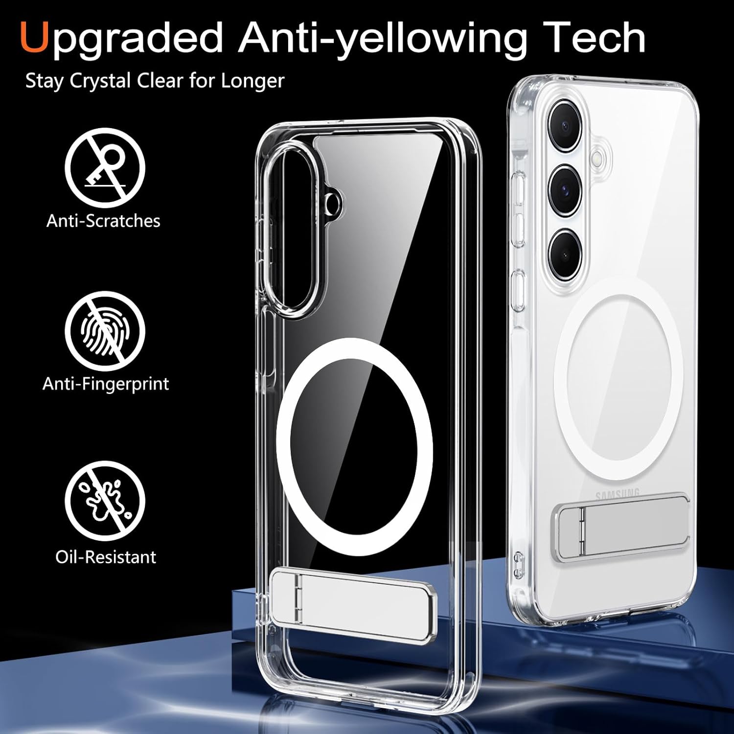 Thumbnail 4 de XTCASE Coque magnétique avec support Invisible pour Samsung Galaxy A17 5G/4G – Transparente, robuste et polyvalente