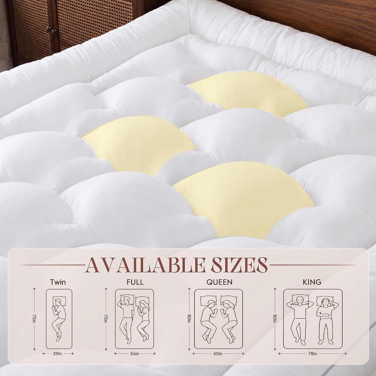 Thumbnail 6 de Memory Foam Mattress Topper, 5-Inch Queen