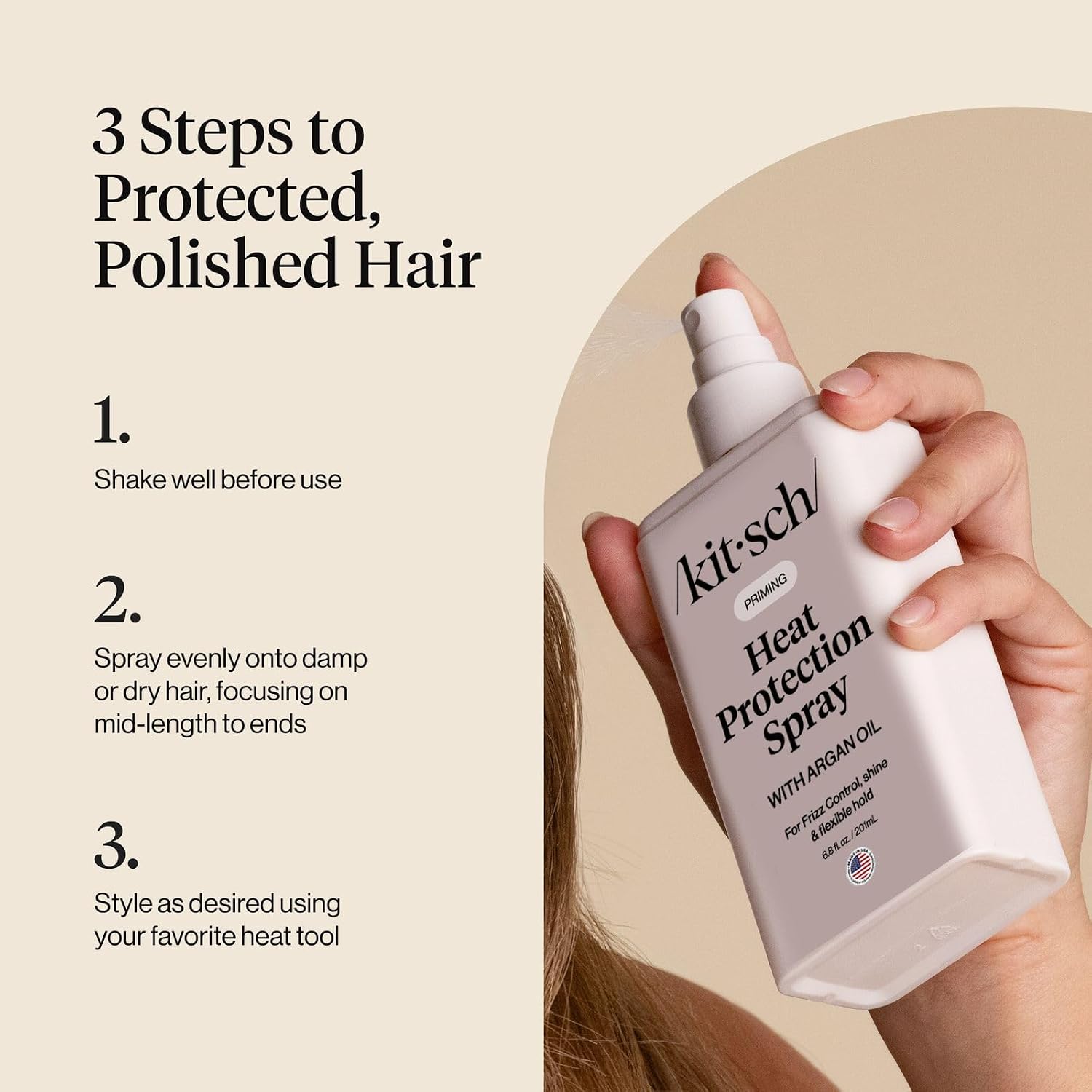 Detalle de Kitsch heat protectant spray, 201 ml