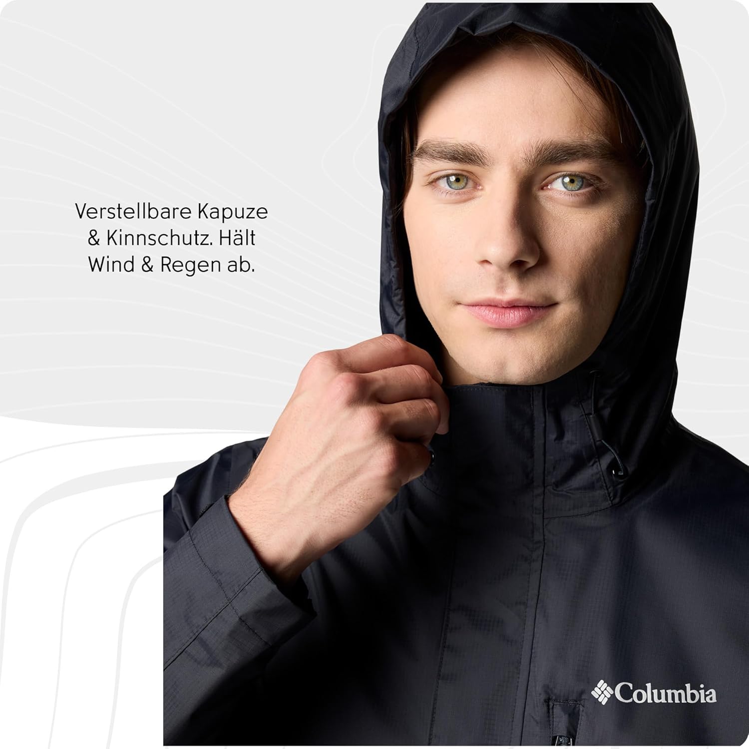 Thumbnail 4 de Columbia Pouring Adventure III Herren-Regenjacke (Omni-Tech) – wasserdicht & atmungsaktiv, Schwarz, Größe M