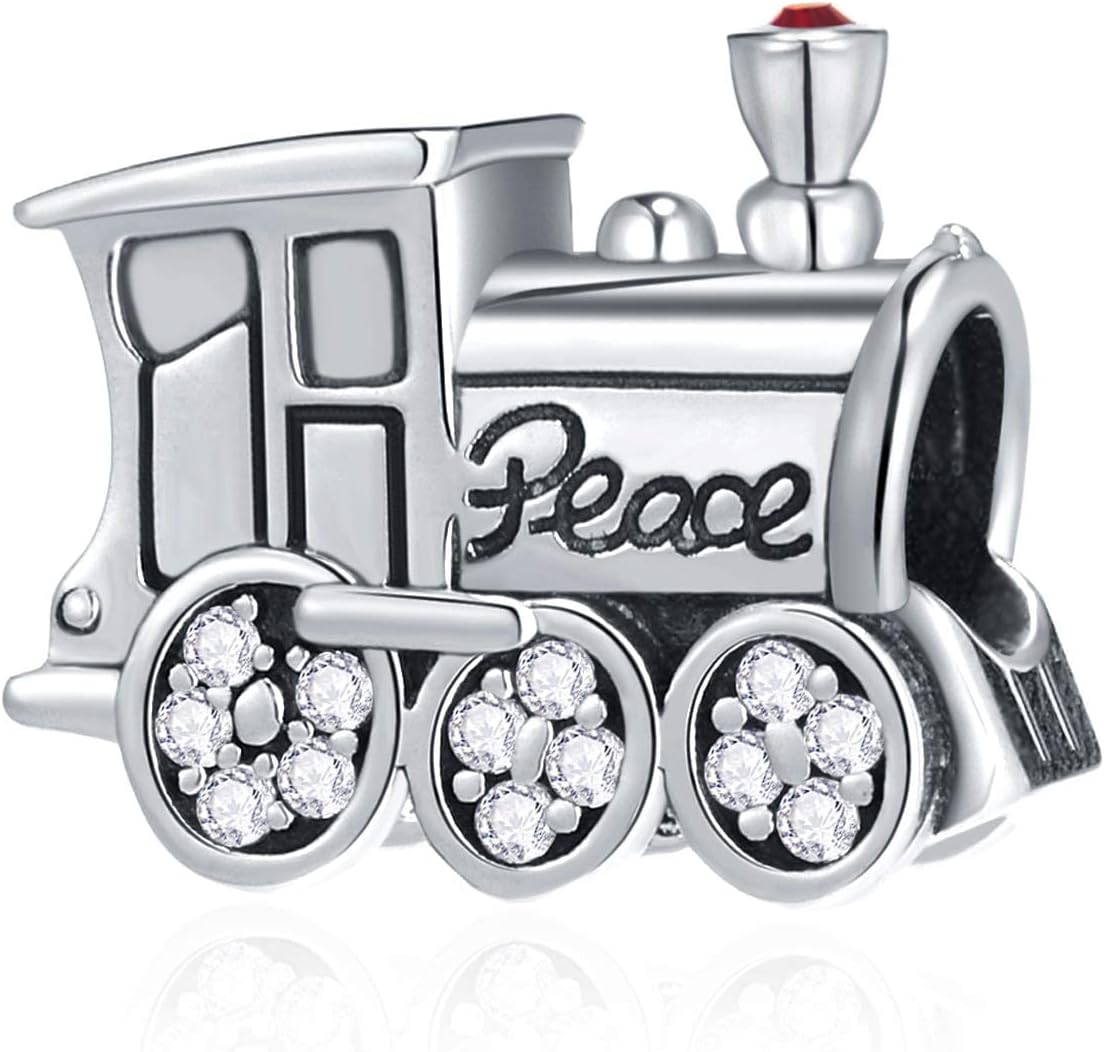Thumbnail 6 de I Love Travel Theme Charm - 925 Sterling Silver Travel Pendant for European Bracelet