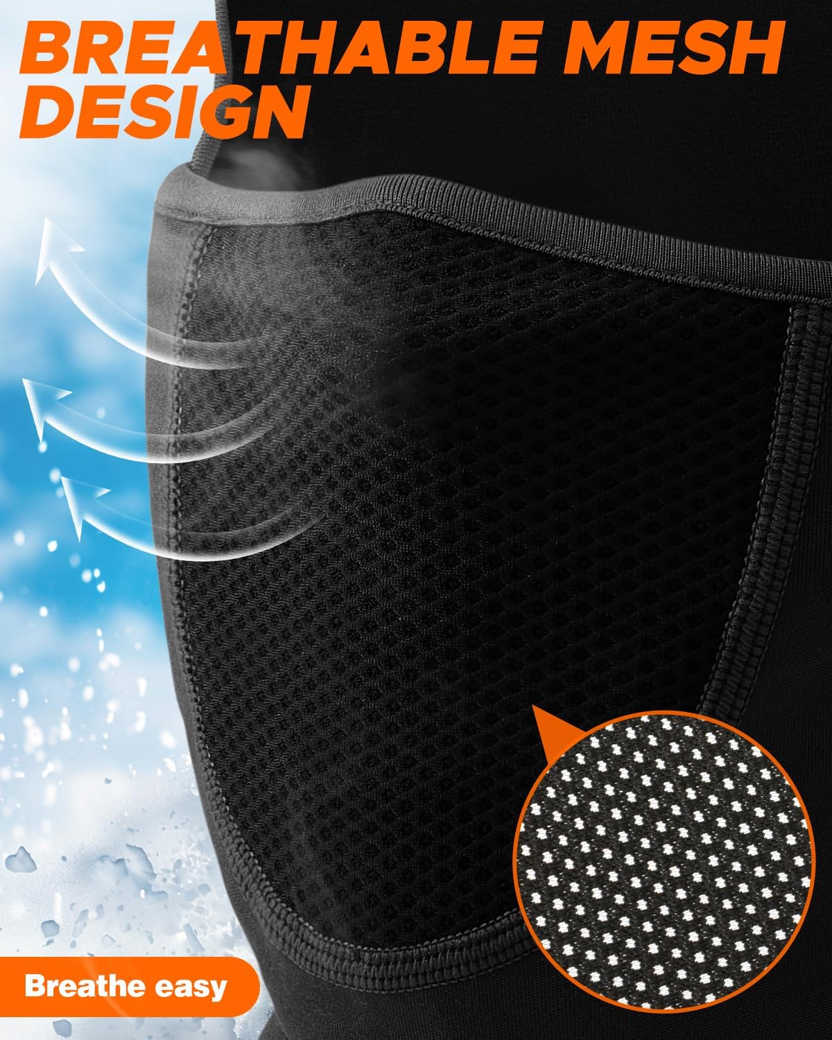 Detalle 1 de Balaclava Movable Face Ski Mask 17 x 9.2 in 🧣