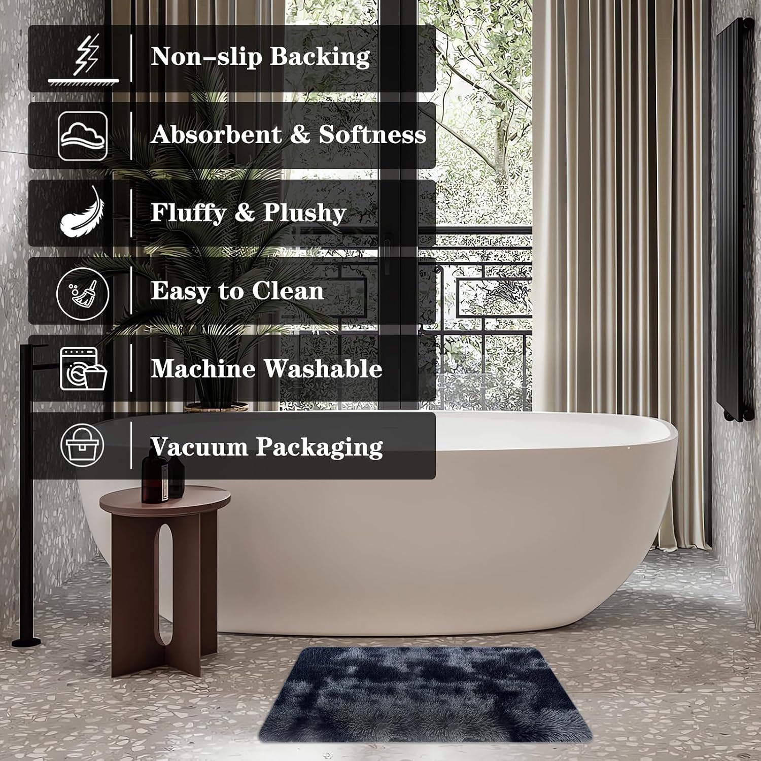 Thumbnail 2 de ConCus-T Grey Bath Mat 50 x 80 cm 🛋