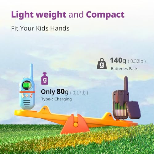 Thumbnail 3 de Inspireyes Walkie Talkie para niños (Paquete de 3) — 48 horas de uso, 3 km de alcance y diseño ligero