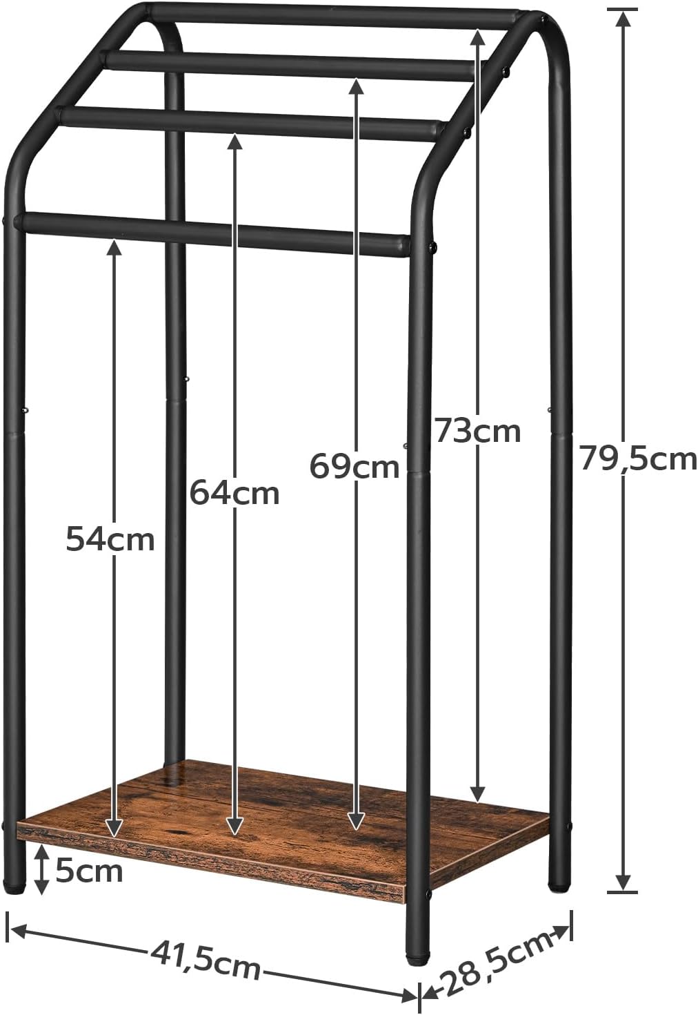 Thumbnail 3 de HOOBRO EBF64LB01 porta asciugamani da terra 79,5 cm