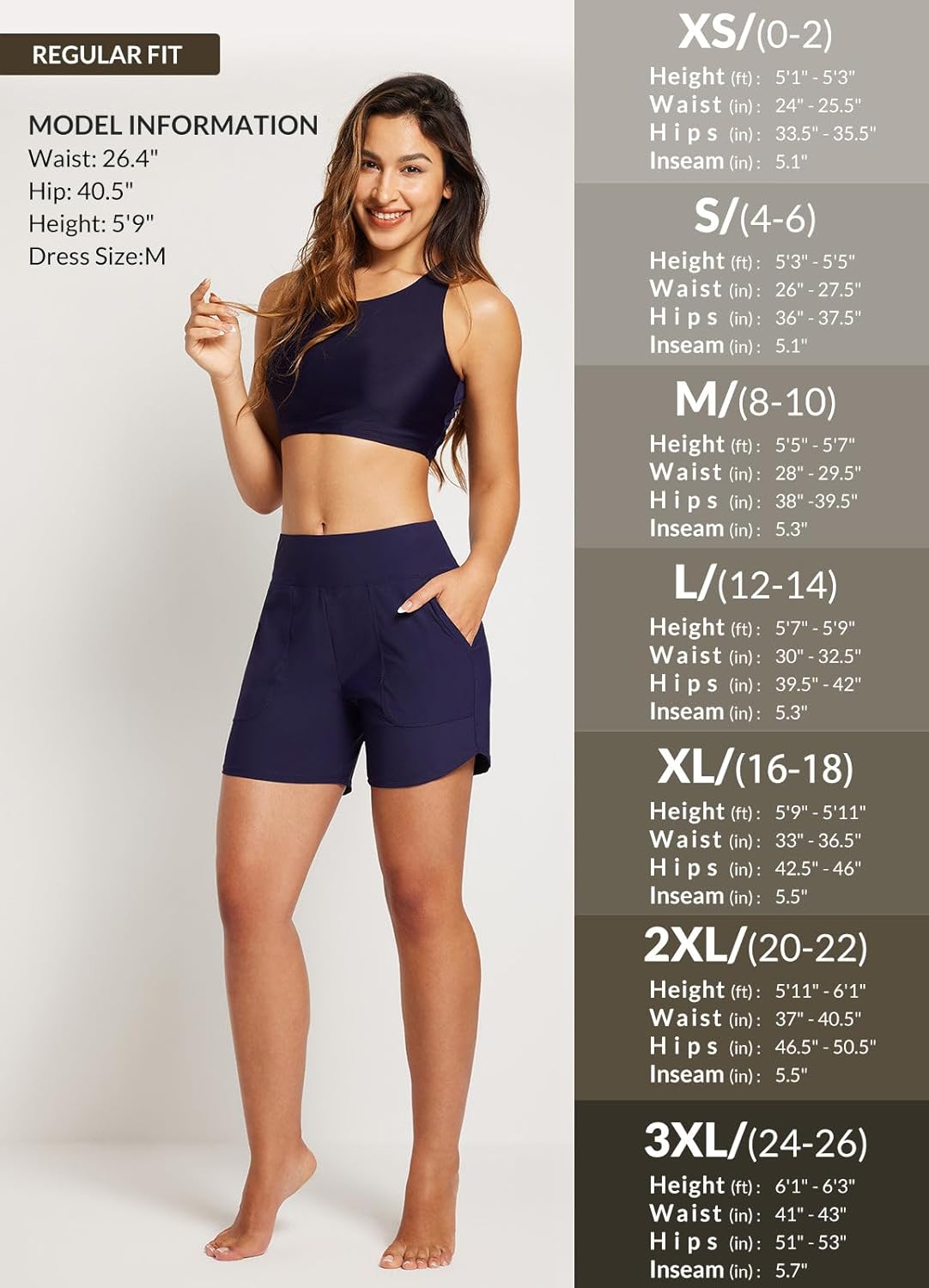 Thumbnail 5 de baleaf Women’s 5" High-Waisted Swim Shorts with Tummy Control and V-Slit Design