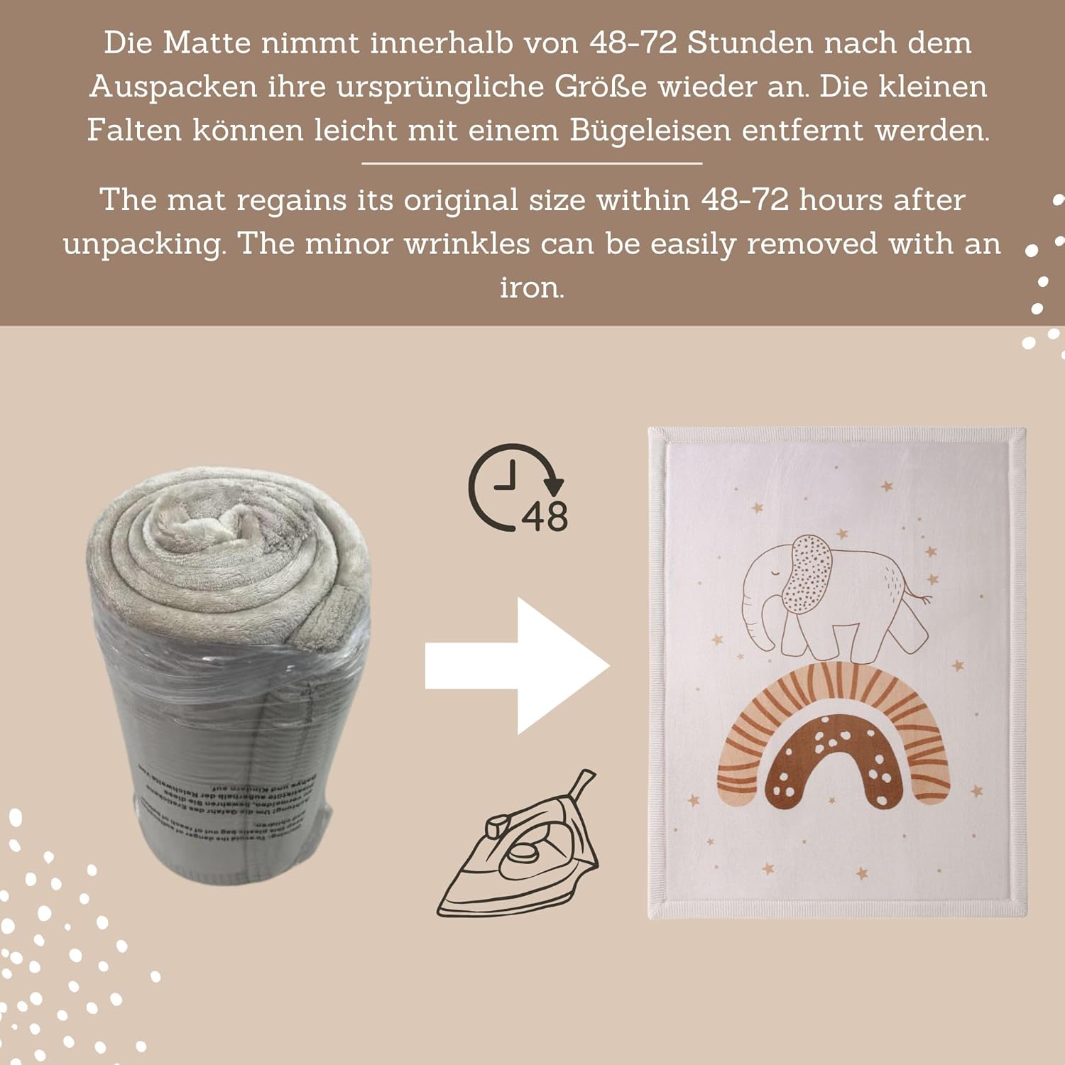 Thumbnail 4 de Hakuna Matte Wolkenweiche Spielmatte 170x120x2,5 cm – Krabbelmatte mit Memory-Schaum und rutschfester Unterseite