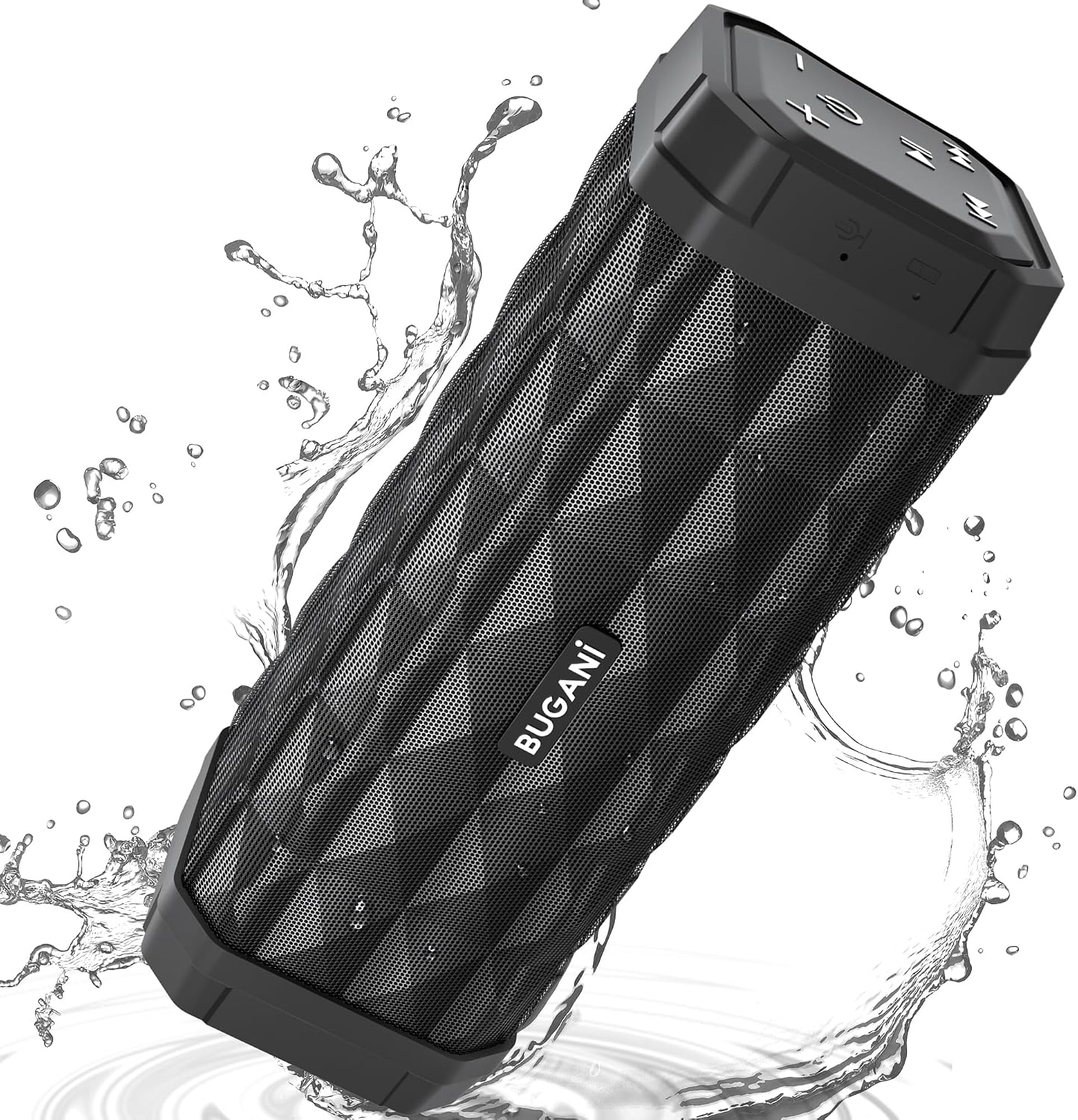 Detalle de BUGANI Bluetooth Speaker: Portable Wireless Speaker with 24-Hour Run Time and IPX5 Durability
