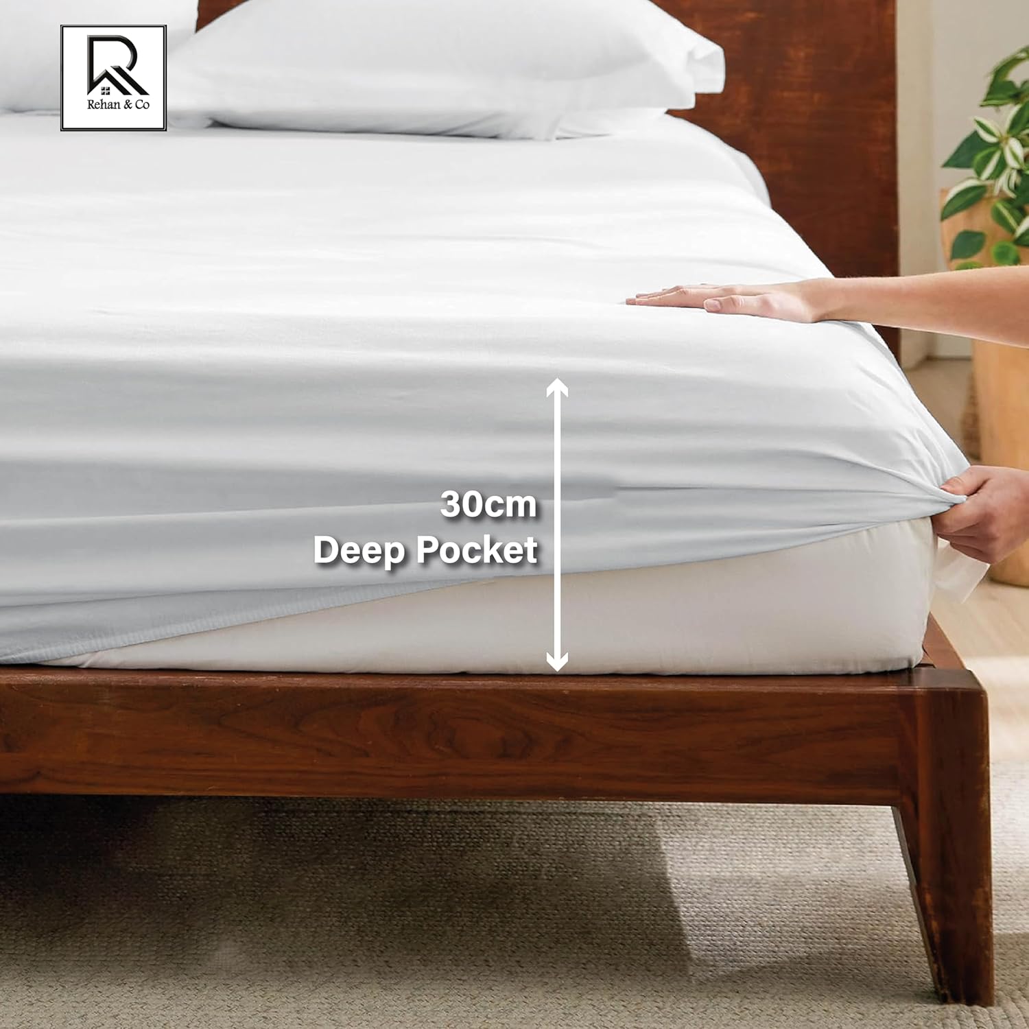Thumbnail 3 de Rehan & Co Egyptian Cotton Fitted Sheet