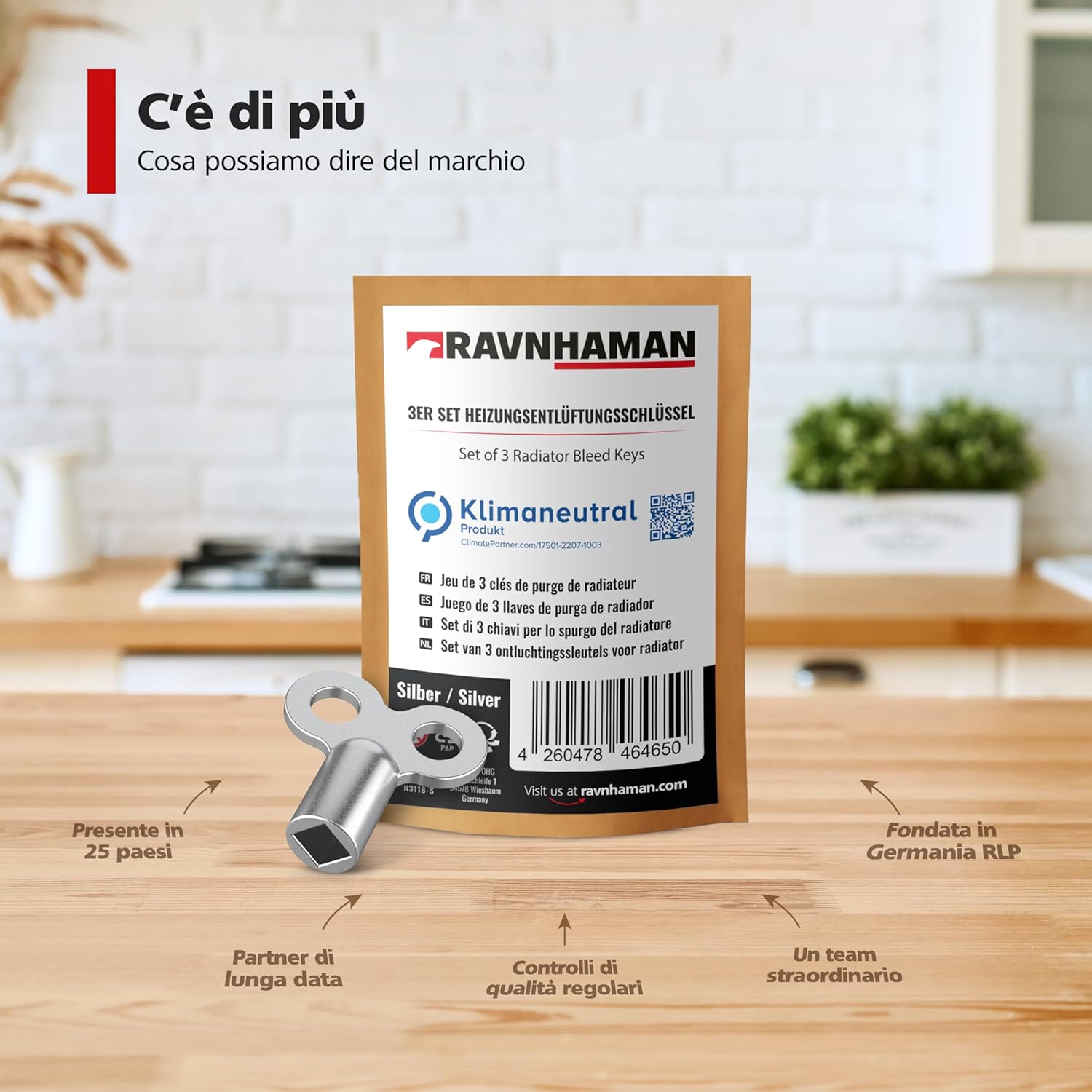 Thumbnail 6 de RAVN HAMAN set da 3 chiavi per sfiato termosifoni in alluminio