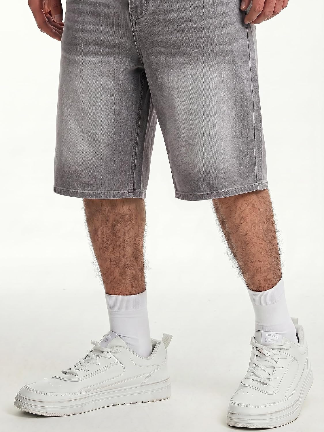 Detalle de JMIERR Jeans Shorts Herren Baggy 3/4 – Denim Bermuda im Y2K Streetwear-Stil