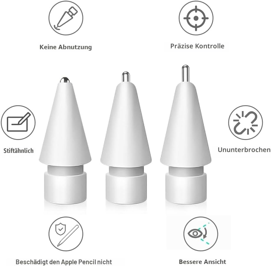 Thumbnail 2 de Ersatzspitzen-Set (6 Stück) für Apple Pencil kompatibel mit Pro/2. Generation/1. Generation/USB‑C