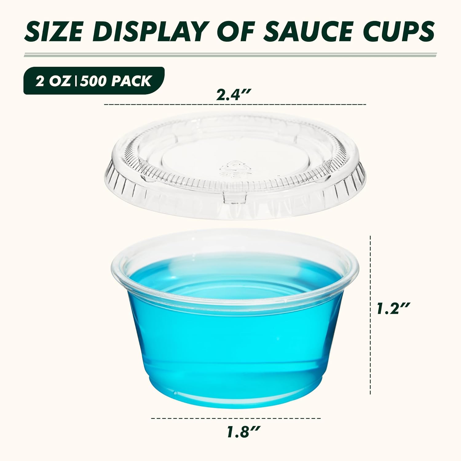 Thumbnail 1 de CELLURA 500 Set 2 oz Jello Shot Cups with Lids