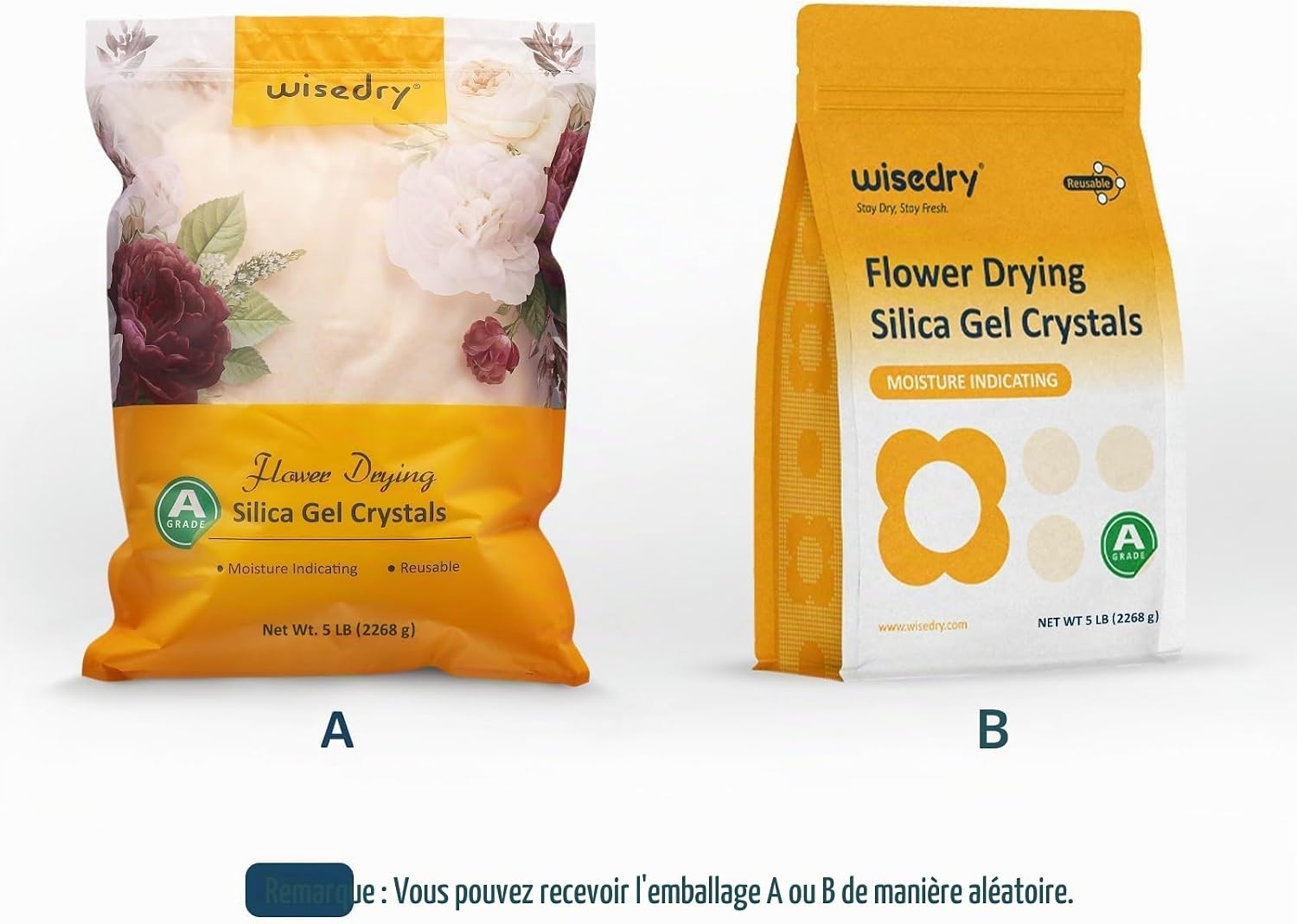 Detalle de Wisedry Flduk-5 lbs silicagel voor bloemen, fijne kristallen <1 mm