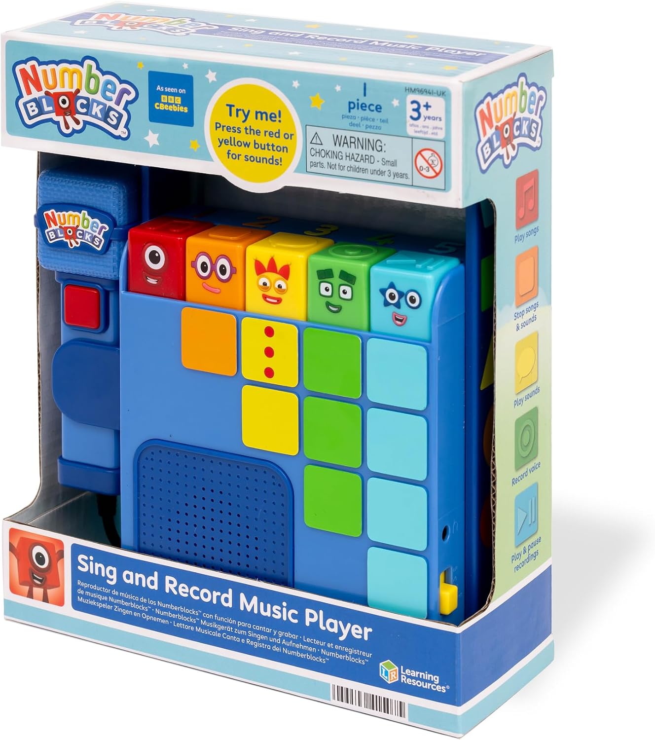 Thumbnail 6 de Learning Resources Numberblocks Sing and Record Music Player – a portable counting musical toy