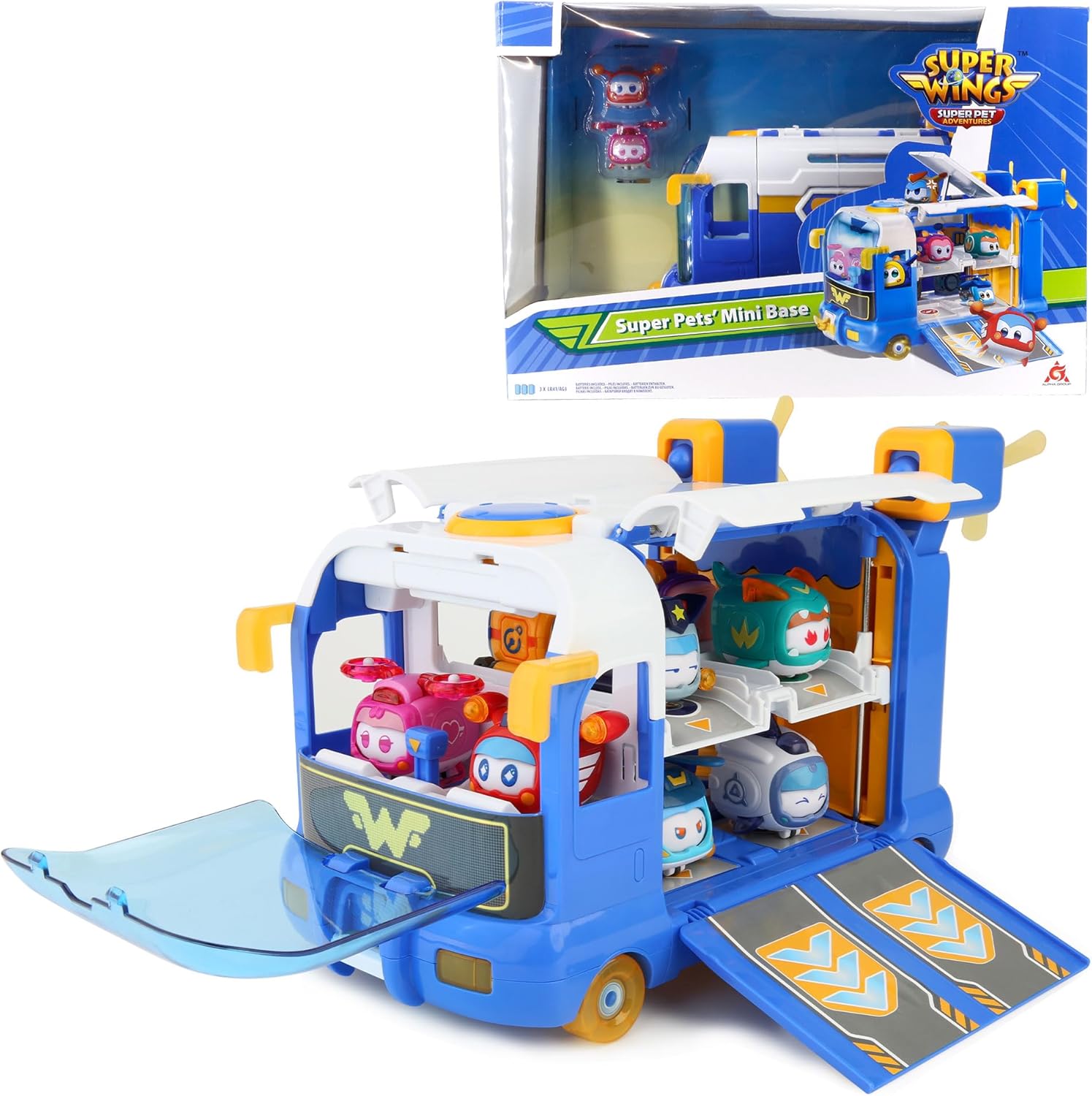 Super Wings 2-in-1 Mini Base Blau
