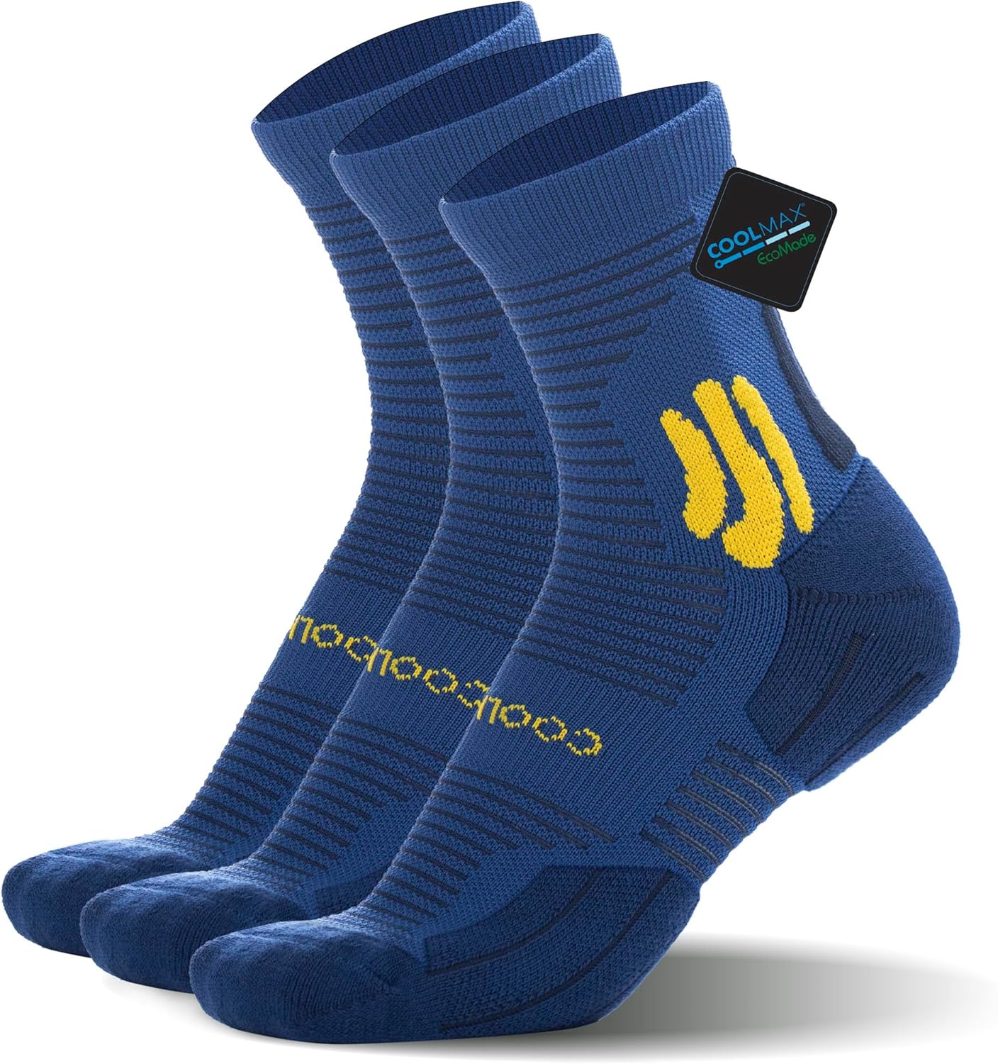 Thumbnail 1 de BRISIRA Bambou Viscose Chaussettes Running Homme (lot de 3) anti-ampoules et compression, tailles sportives 35-51
