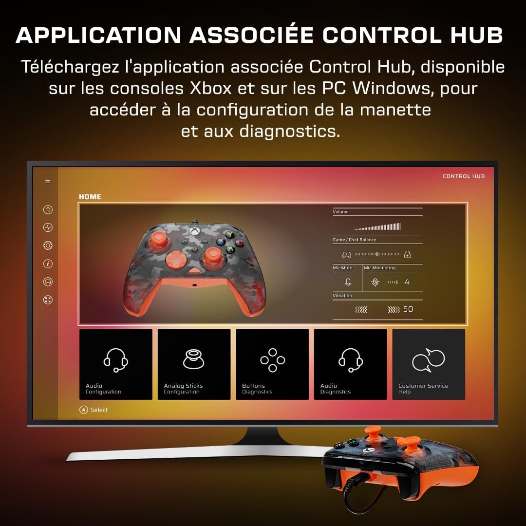 Thumbnail 4 de Turtle Beach Rematch Core Ghost Camo manette filaire 3 m