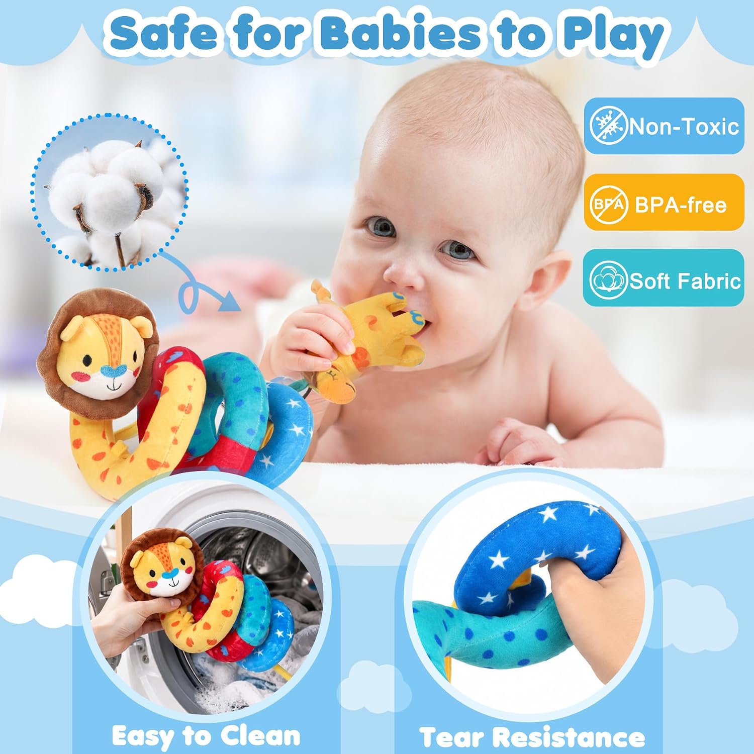 Thumbnail 2 de URMYWO Car Seat Toys for Babies 0-6 Months
