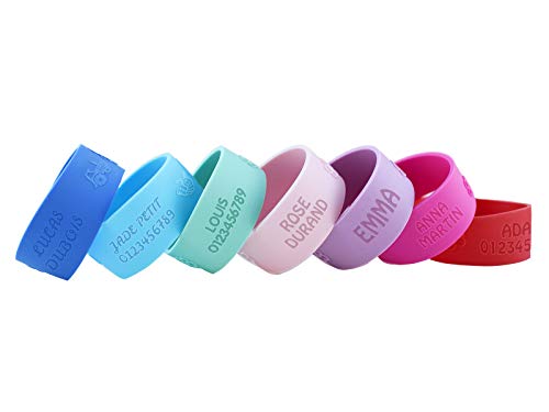 Detalle 1 de BIENMARQUER Bracelet Biberon Personnalisé Prénom Gravé Extensible