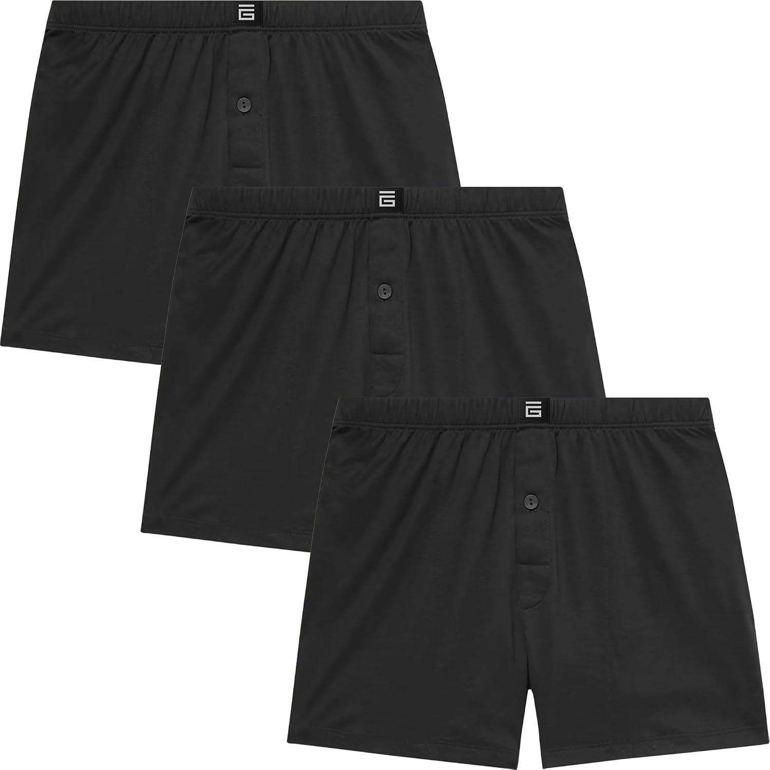 Detalle de Giovici loose fit cotton boxers 3 pack