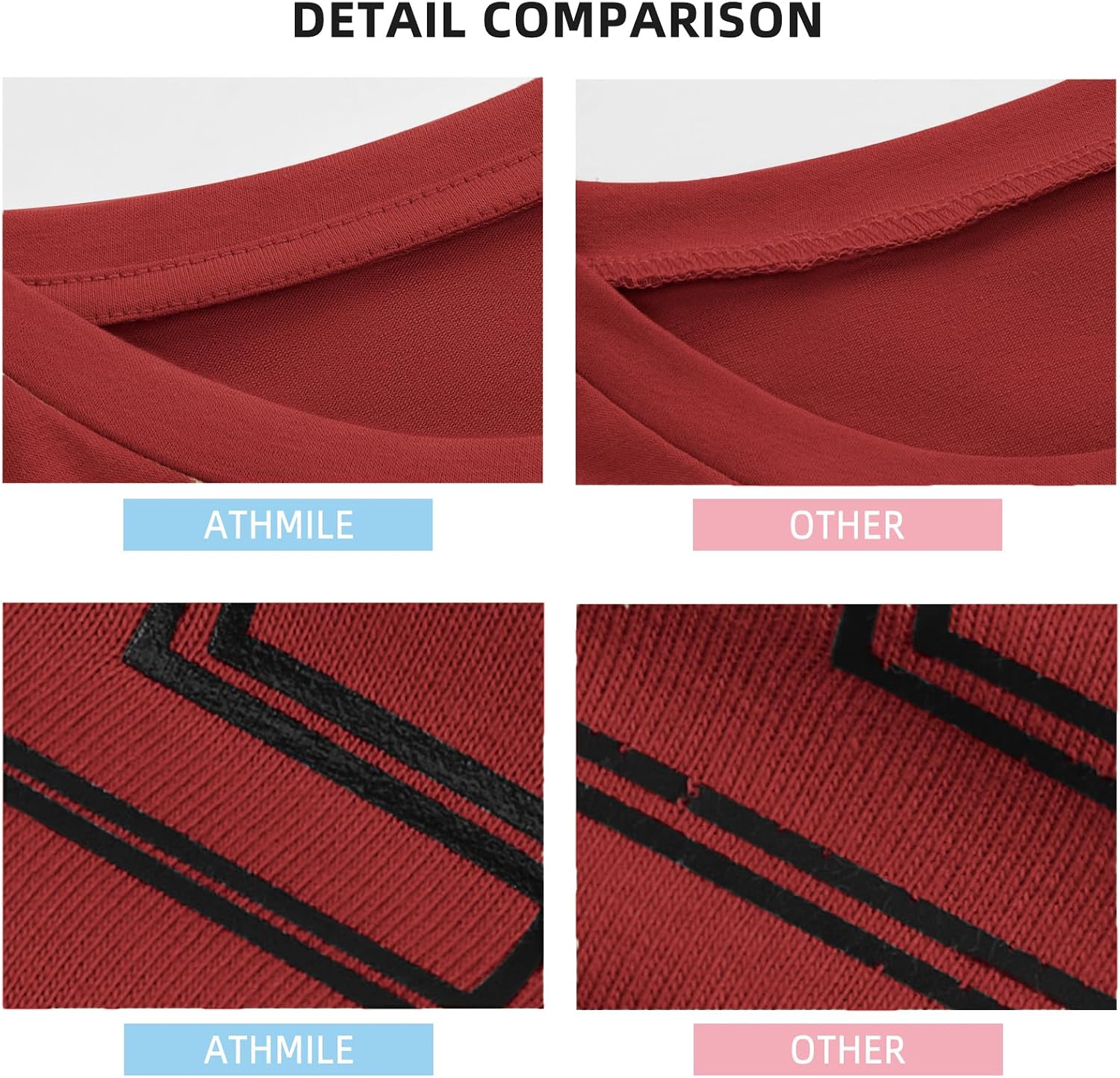 Detalle de ATHMILE Women's Oversized T Shirt: Casual, Comfortable, and Ready for Gym + Everyday Wear