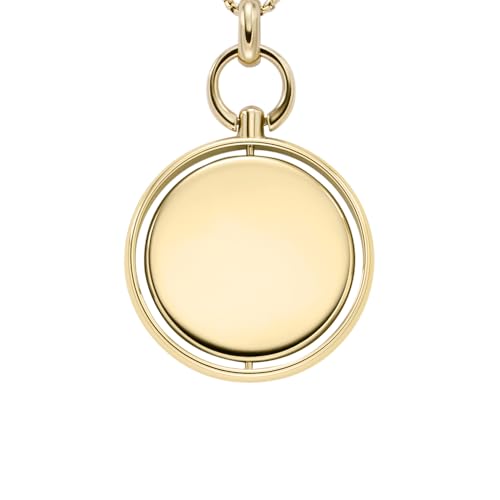 Detalle 1 de Fossil Collar redondo dorado en acero inoxidable