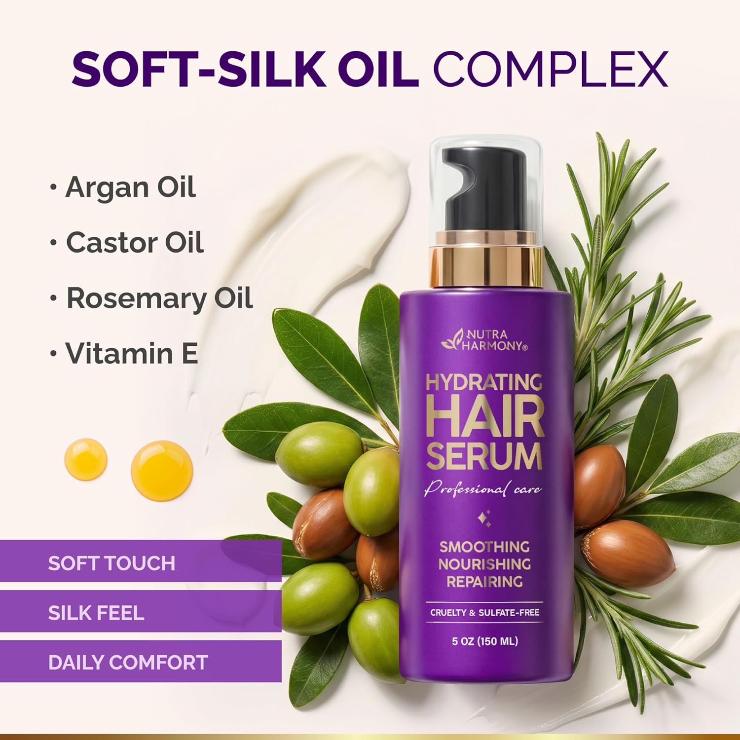 Thumbnail 4 de NUTRAHARMONY Hydrating Hair Serum 5oz