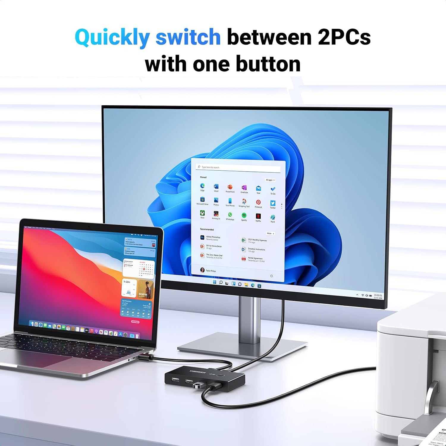 Thumbnail 2 de UGREEN 4-Port USB 2.0 Switch