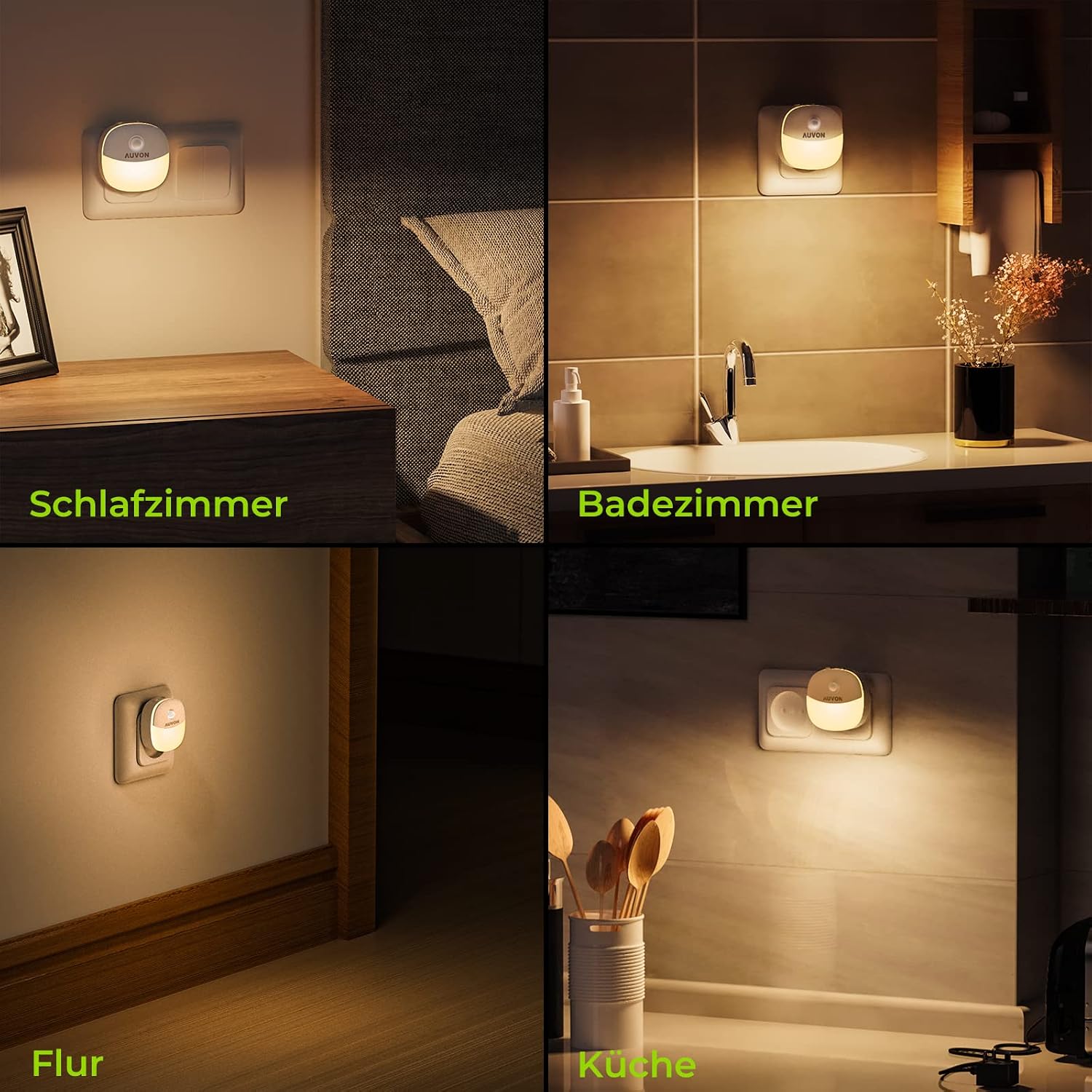 Detalle 2 de AUVON Nachtlicht Steckdose 1-50 lm 🌙