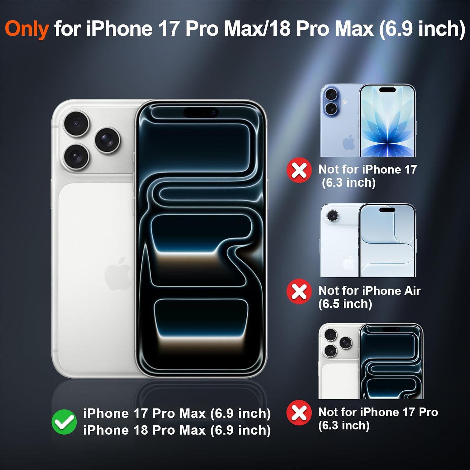 Detalle 2 de supfine Magnetic iPhone 17 Pro Max Case 10ft