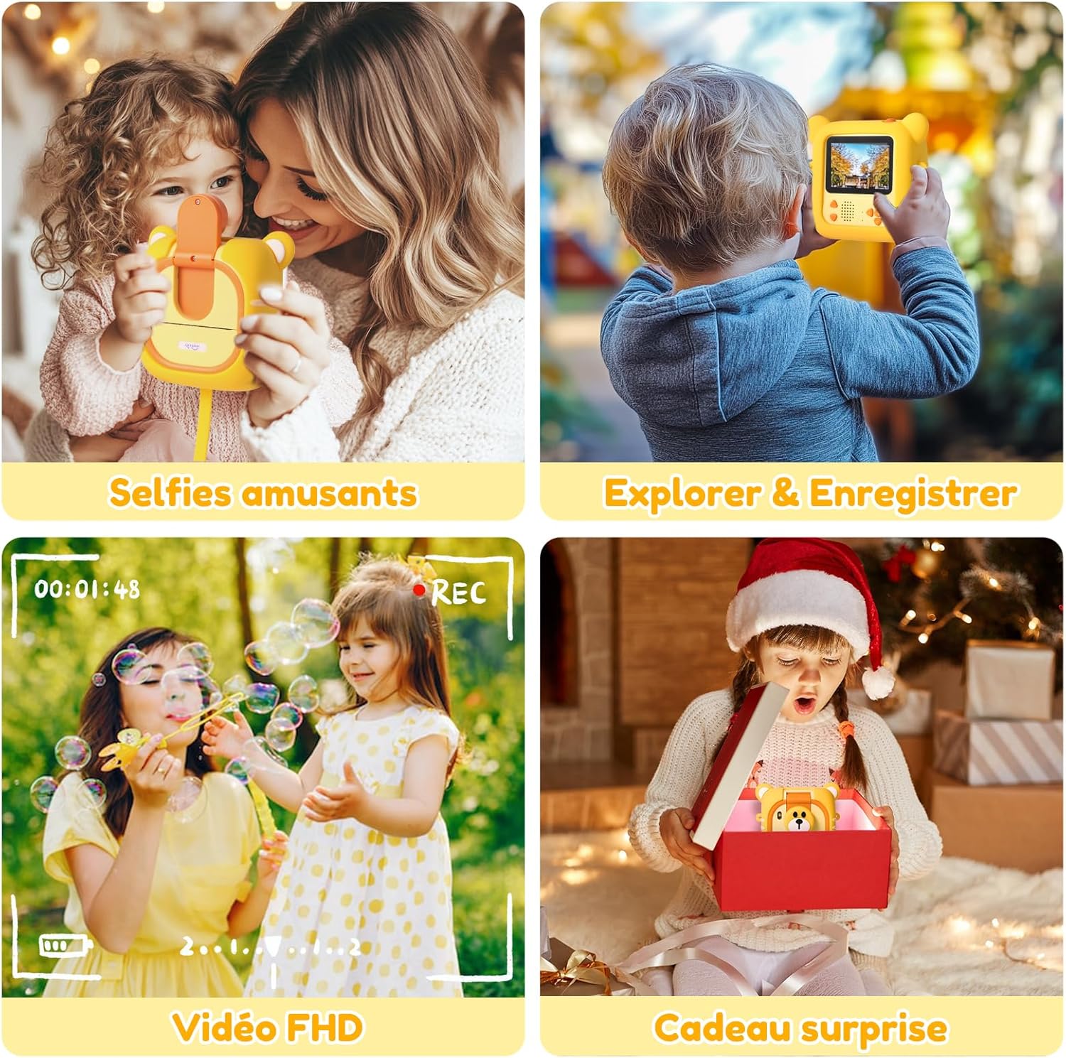 Thumbnail 2 de ARNSSIEN Appareil photo instantané enfant M2 – imprimez vite, objectif rotatif 180°