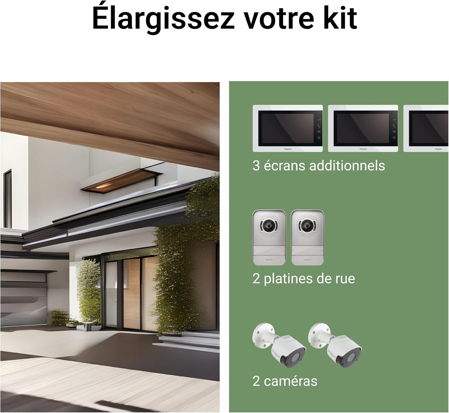 Detalle de Kit visiophone Legrand Easy Kit Essential 7 pouces blanc avec platine de rue