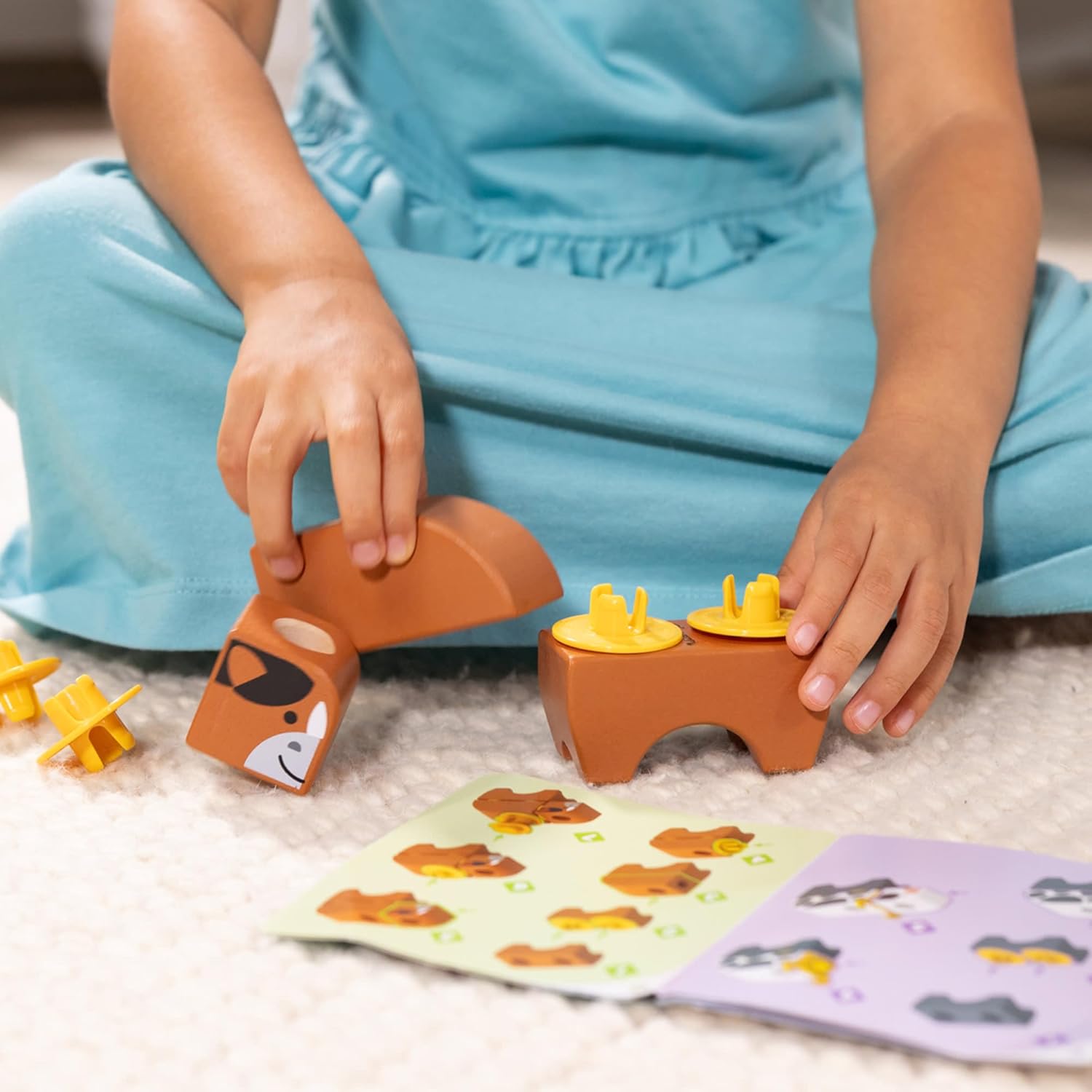 Thumbnail 5 de Melissa & Doug Blockables Bauernhof Bauset (56-teilig) mit Holzbausteinen für Kinder ab 2 Jahren