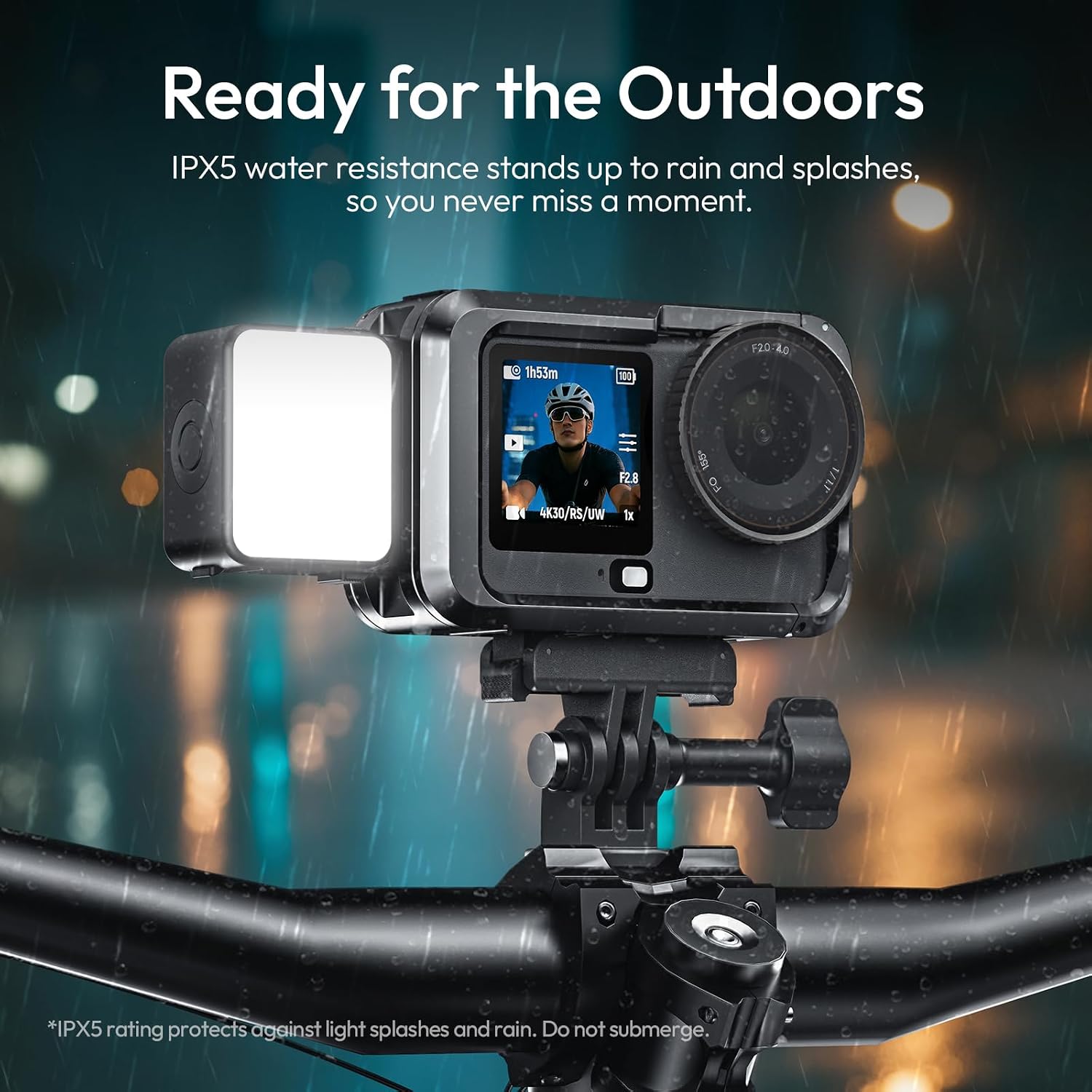 Detalle 2 de ULANZI LM24 Mini Video-Licht für DJI Osmo Action 6 / Osmo Nano – magnetische LED-Leuchte mit IPX5