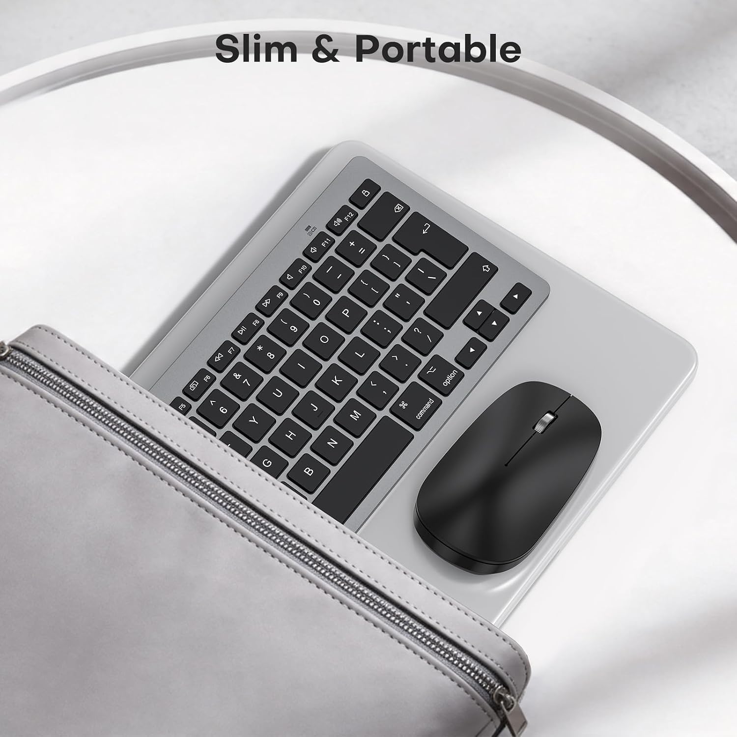 Thumbnail 4 de OMOTON Ultra-Slim Bluetooth Keyboard and Mouse Set for Mac (UK QWERTY, Space Grey/Black)