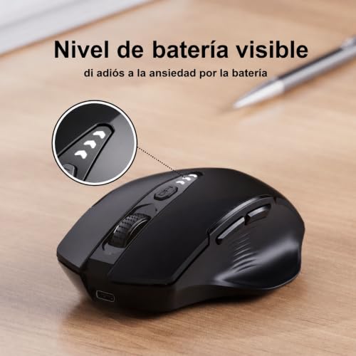 Detalle 2 de Uineer Ratón Inalámbrico 3200 dpi – Negro Mate