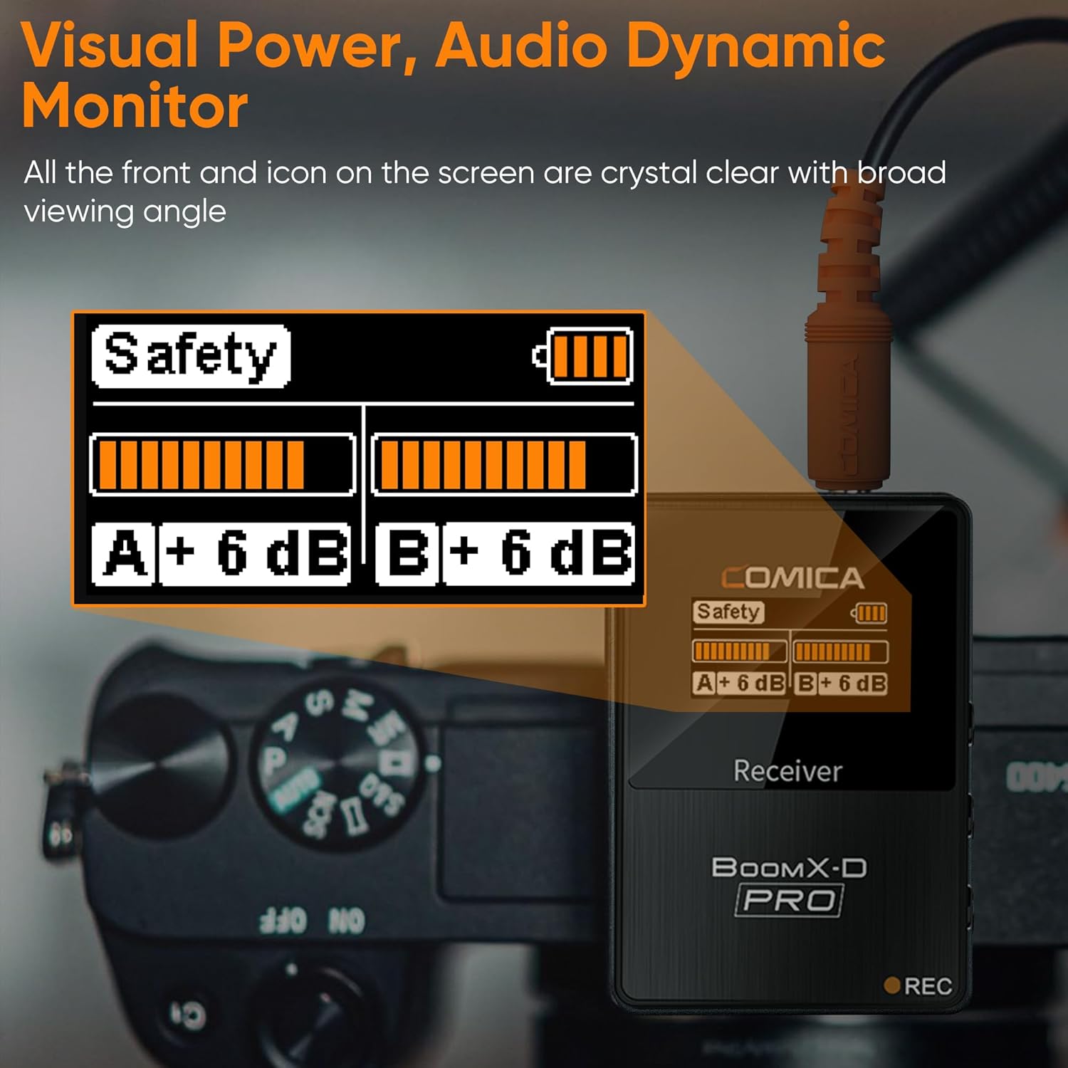 Thumbnail 5 de comica BoomX-D2 Pro kabelloses Krawattenmikrofon – 2,4 GHz, Dual-Kanal, 16 GB Speicher
