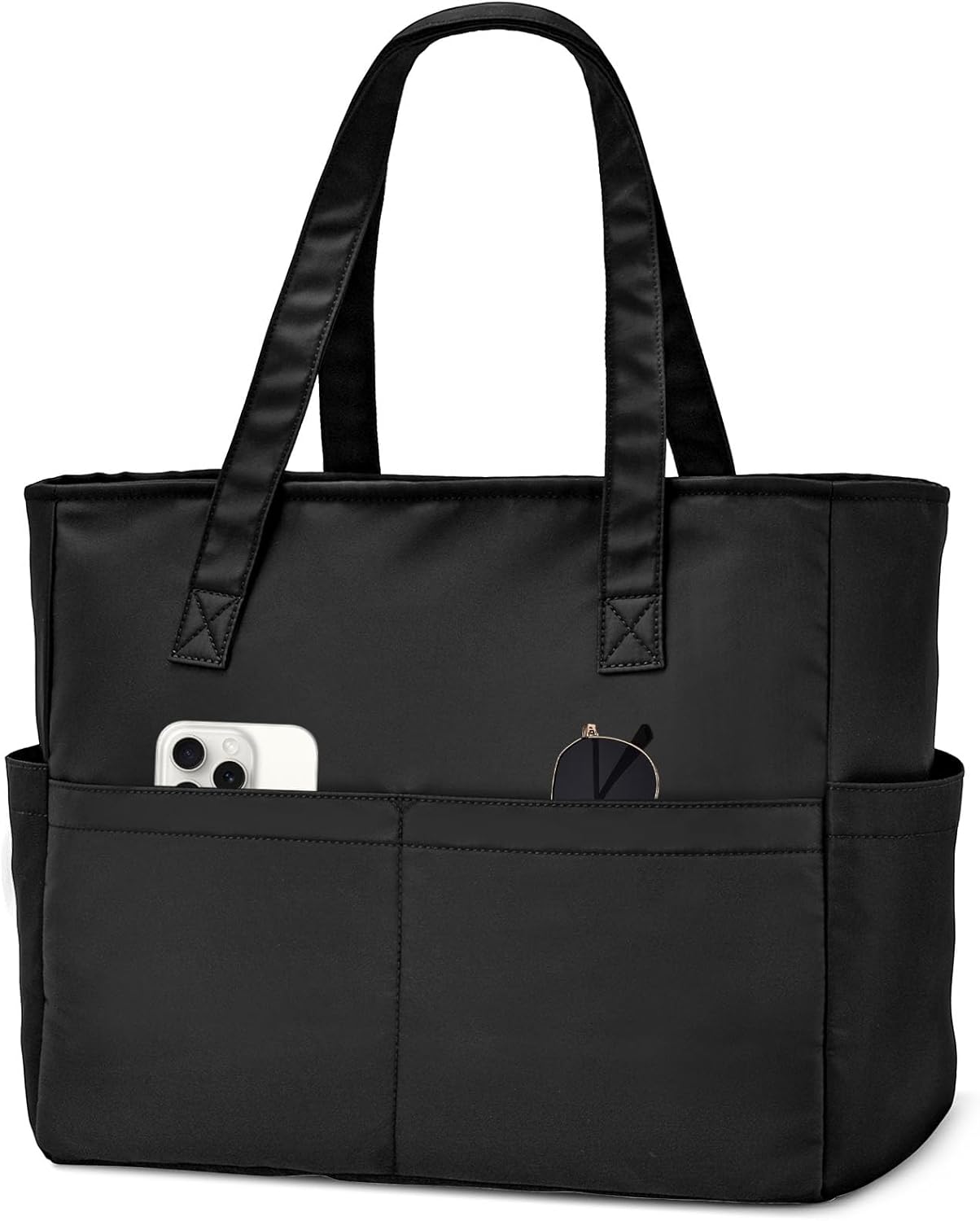 oscaurt Tote Bag Shopper Tasche Damen mit 17 Zoll Laptopfach – wasserdicht, 24L, faltbar