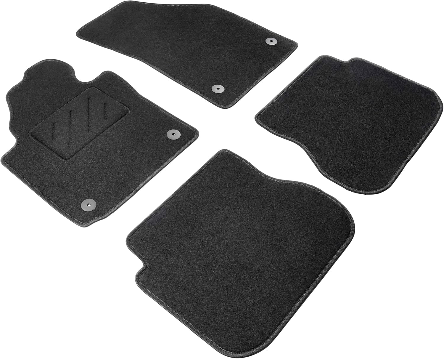 WALSER Comfort Tapis de sol en velours feutre aiguilleté pour VW Caddy III/VW Caddy IV