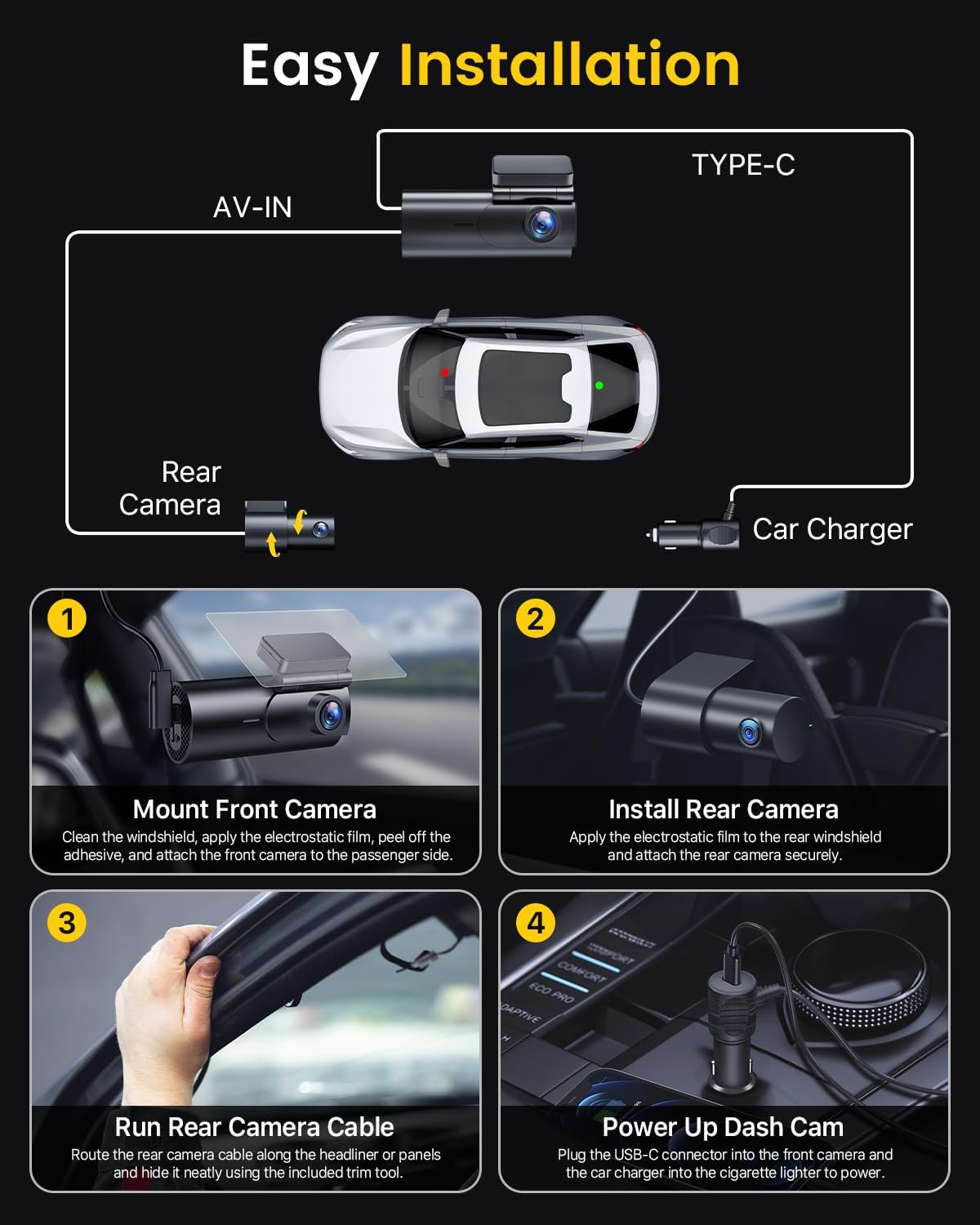 Thumbnail 6 de GKU D600 4K Dashcam 256GB